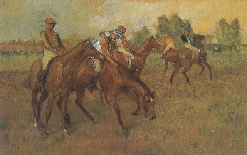 Edgar Degas Before the race china oil painting image